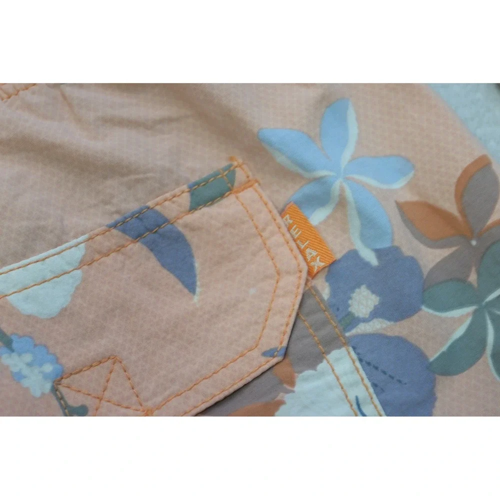 Tommy Bahama Relax Swim Trunks Mens XL Peach Floral Hawaiian Shorts Excellent